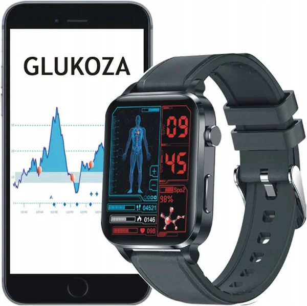 Zegarek Smartwatch Medicon Ciśnienie Kroki Cukier