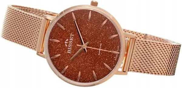 Szwajcarski Zegarek damski Bisset BIS1180 szafir swiss box +Grawer