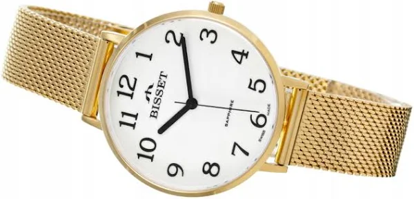 Szwajcarski Zegarek damski Bisset BIS1150 szafir swiss box +Grawer