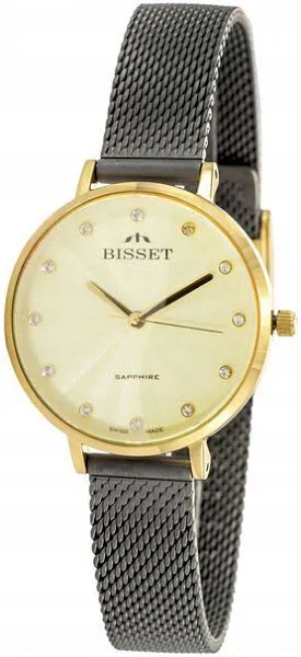 Szwajcarski Zegarek damski Bisset BIS1240 szafir swiss box +Grawer