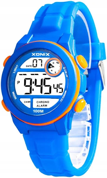 Nieduży Zegarek Elektroniczny XONIX WR100m Uniwersalny Model Wielofunkcyjny
