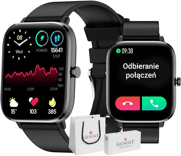 Smartwatch Damski Zegarek Z Funkcją Rozmowy Termometr Ciśnienie Ładowarka