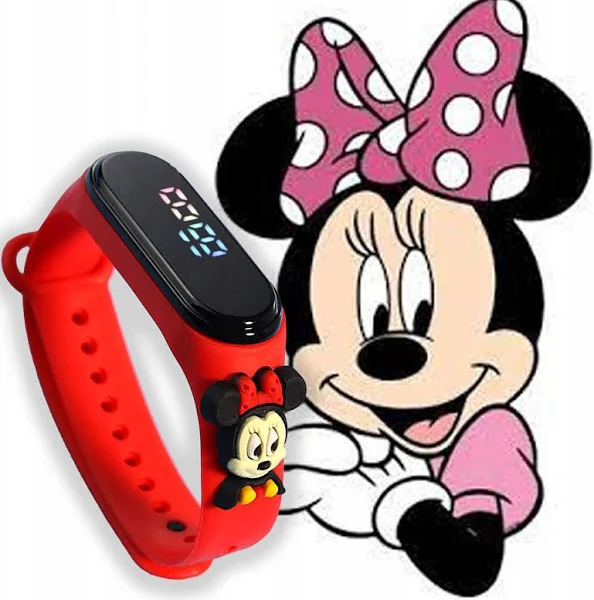 Zegarek Dla Dzieci Smartwatch Led Dziecięcy Smartband Myszka Minnie
