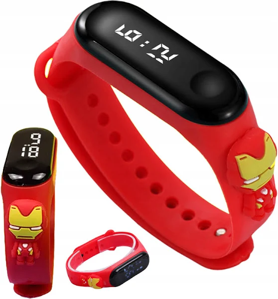 Zegarek Smartwatch Led Cyfrowy dla Dzieci Ironman