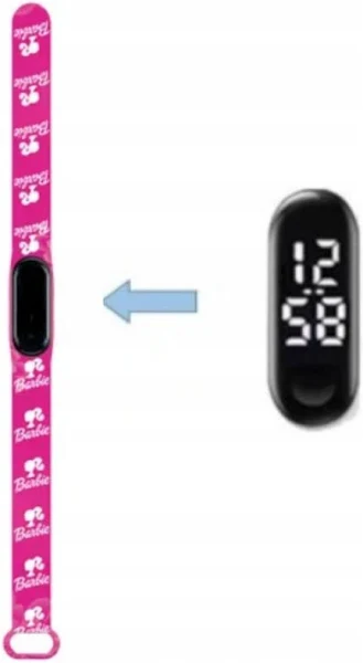 Zegarek cyfrowy LED Barbie różowy