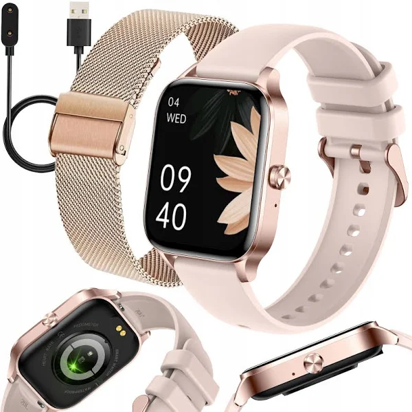 Smartwatch Zegarek Damski Polskie Menu Pl Rozmowy Powiadomienia Dla Kobiety