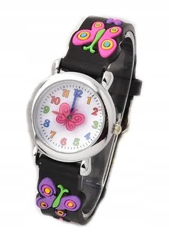 Zegarek Dziecięcy Dziewczęcy Analogowy Motylek 660