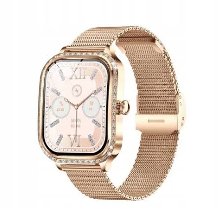 Smartwatch Damski Zegarek Rozmowy Menu Puls Ciśnienie 2 Paski