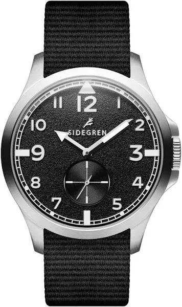 Sidegren Luxor Zegarek polowy vintage z tarczą i srebrzystą stalą nierdzewną