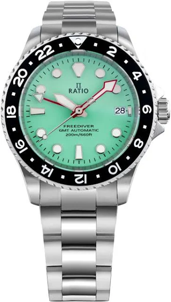 Zegarek męski Ratio FreeDiver GMT szafirowy ze stali nierdzewnej RTF059