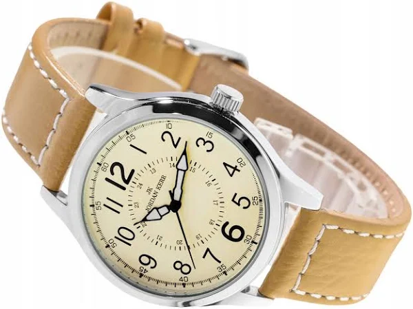 Czytelny Zegarek Męski Jordan Kerr Skórzany Pasek