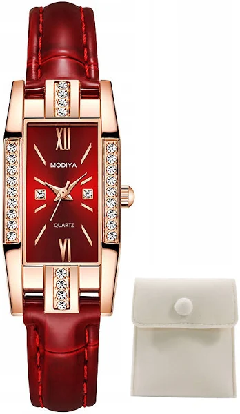 Zegarek Produkt Damski Diament Pasku Skórzanym