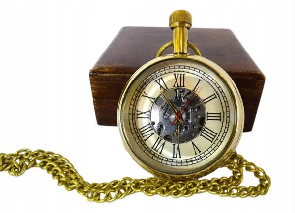 Zegarek Mechaniczny Retro w pudełku drewnianym