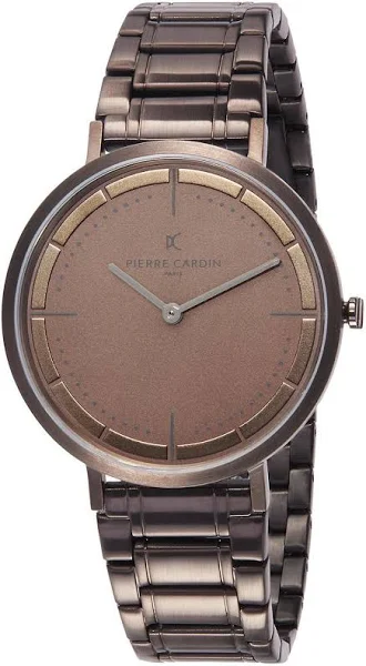 Pierre Cardin Akcesoria Mężczyzna brązowy ONE Size Elegancki Zegarek Analogowy z Mechanizmem Kwarcowym i Bransoletą ze Stali Nierdzewnej