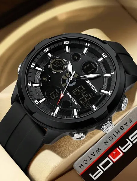 Najlepsze marki męskie zegarki Podwójny wyświetlacz Nowy nabytek Duża tarcza Wodoodporny sport na świeżym powietrzu Wędkarstwo Bieganie Kemping