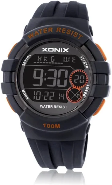 XONIX chłopięce zegarki sportowe wodoodporne 100m wielofunkcyjny światowy czas Led lekki wspinaczka