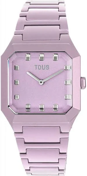 TOUS Analogowy Zegarek Karat Squared Z Różowym Aluminiowym Paskiem
