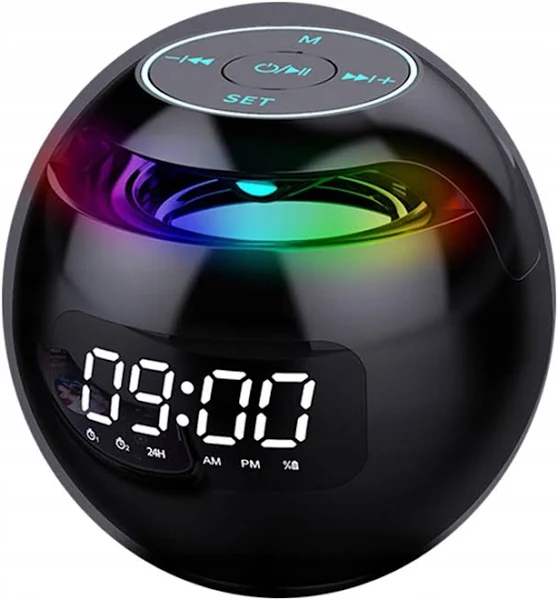 Zegar Budzik Radio Fm Radiobudzik Bluetooth Lampka Nocna Rgb