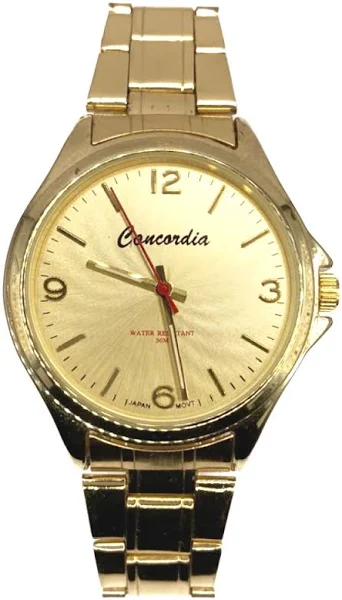 SAXO Złoty modny męski zegarek z bransoletą Concordia CDDA31-1