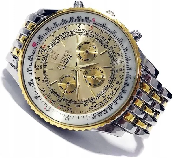 Zegarek męski Rosra bransoleta złoty vcf3