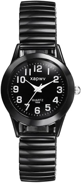 JewelryWe Damski zegarek z elastycznym paskiem