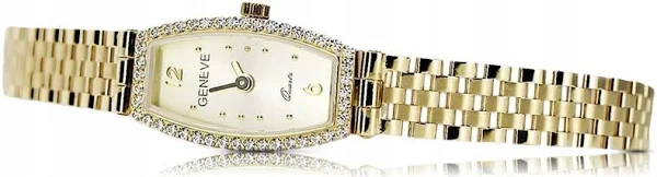 Prześliczny 14K 585 złoty damski zegarek Geneve lw100y