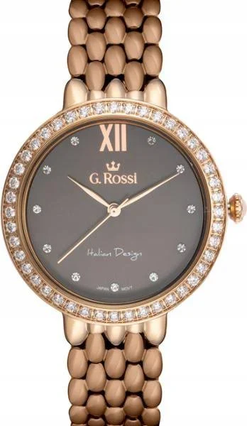 DAMSKI zegarek cyrkonie wokół tarczy modny