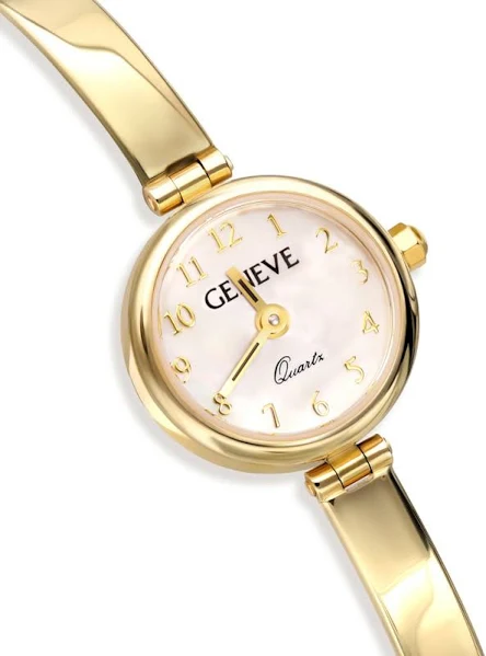 Damski złoty zegarek z perłową tarczą GENEVE
