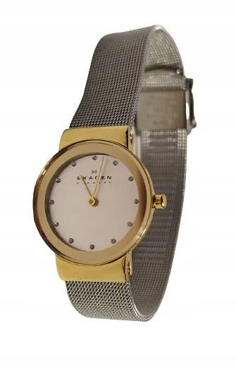 Skagen Freja Zegarek dla kobiet mechanizm kwarcowy z paskiem ze stali szlachetnej lub skóry