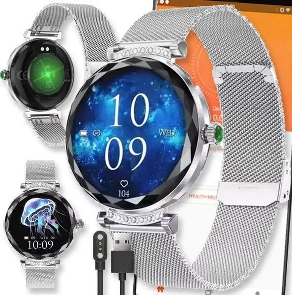 Smartwatch ZEGAREK WATCH MENU PL DAMSKI ROZMOWY SPORT POLSKIE PULS KROKI NX7 Pro