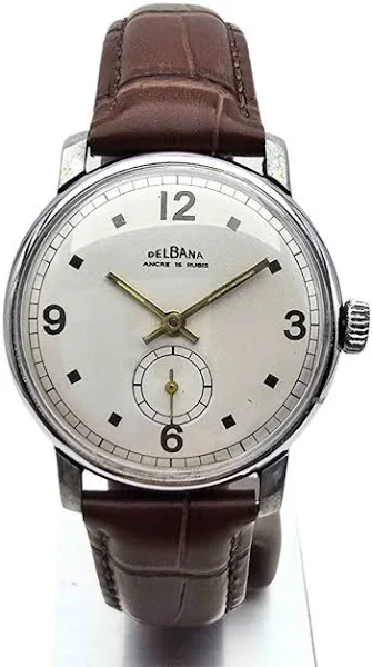 Używany zegarek DELBANA z lat 50-tych po pełnej renowacji