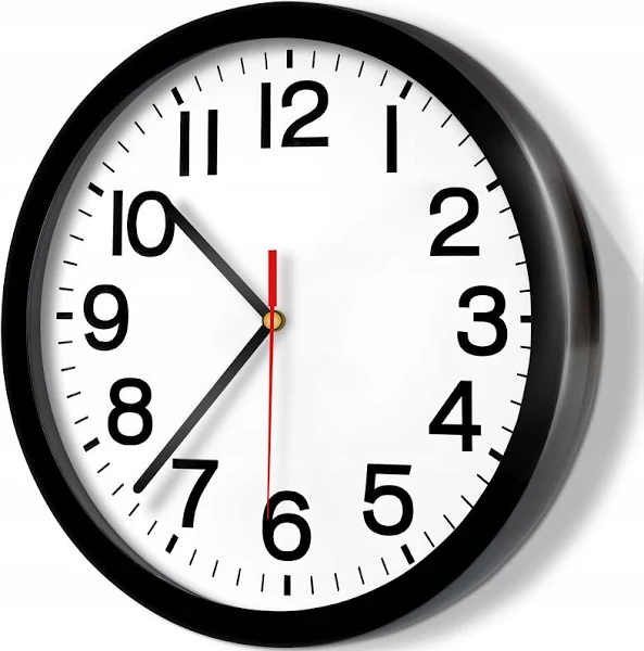 ZEGAR ŚCIENNY KLASYCZNY OKRĄGŁY Z DUŻYMI WYRAŹNYMI CYFRAMI