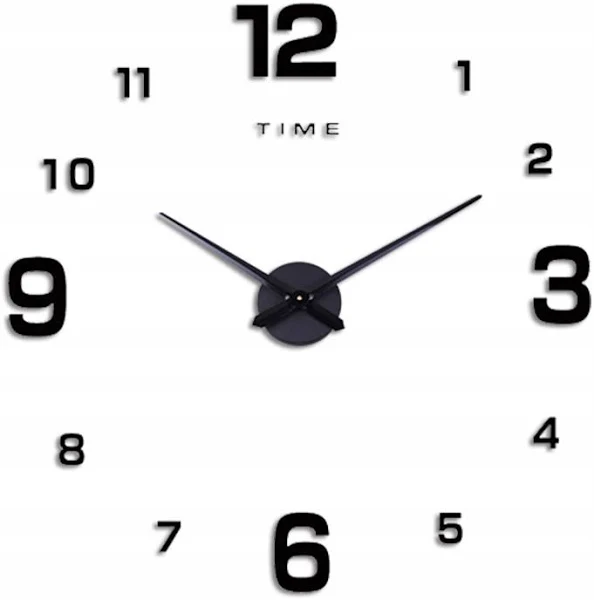 Zegar Diy 3D Duży Naklejany Na Ścianę XL 60-100CM