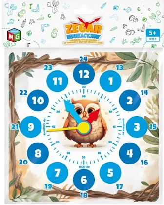 Multigra Zegar edukacyjny Sowa