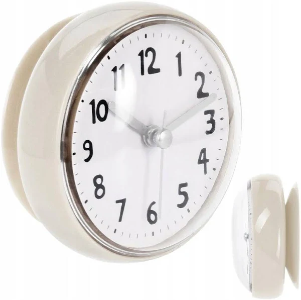 Zegar ścienny łazienkowy z przyssawką wodoodporny na przyssawki 7,5 cm