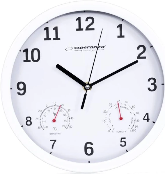 Esperanza Zegar ścienny biały Lyon
