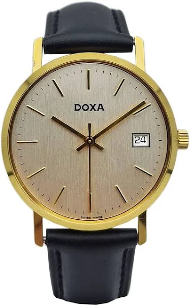 Męski garniturowy zegarek DOXA lata 80te POZŁACANY!