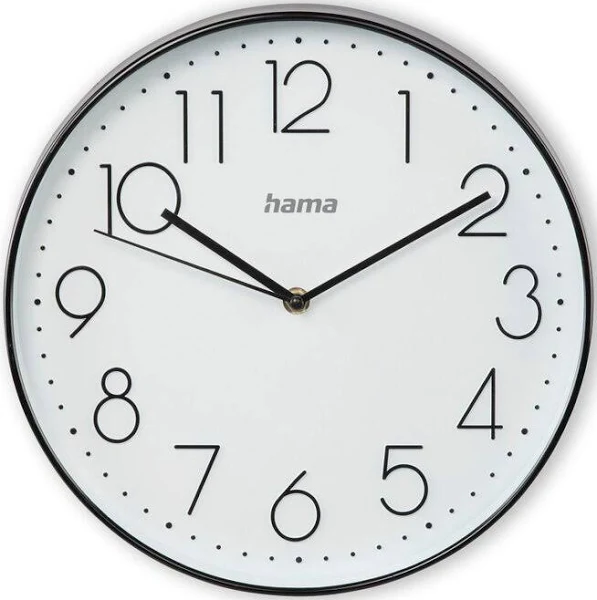 Hama Zegar ścienny Elegance 30 cm Biało-czarny