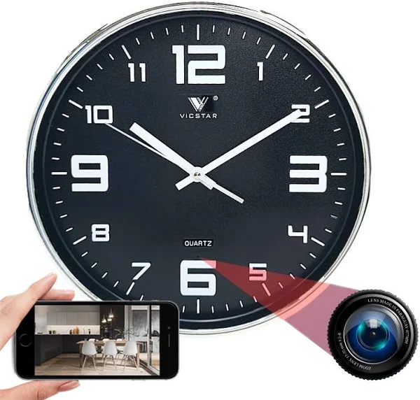 Ukryta Kamera Wifi Zegar na Ścianę Szpiegowska detekcja podgląd na żywo