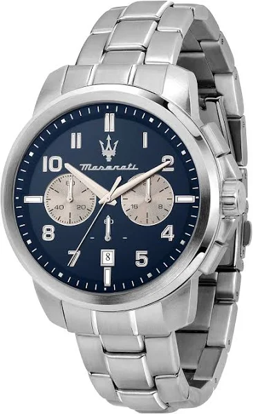 Maserati Successo Edycja limitowana Chronograf Stal nierdzewna Niebieska tarcza Kwarcowy R8873621029 Męski zegarek