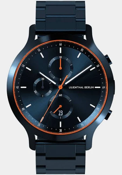 Męski Zegarek Chronograf Niebieski Koperta ze Stali Chirurgicznej