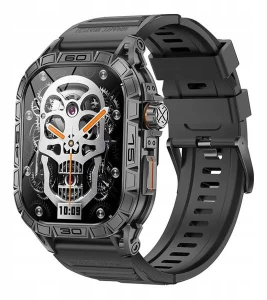 Smartwatch męski GlacierX Wojskowy Wodoszczelny Powiadomienia Amoled