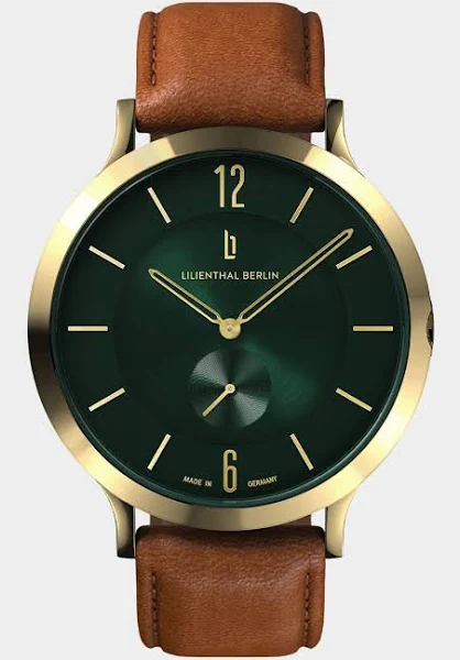 Męski Zegarek na Rękę Złoto Zielony Koperta ze stali chirurgicznej