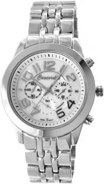 SAXO Klasyczny srebrny damski zegarek z bransoletą Concordia CDBA36-1