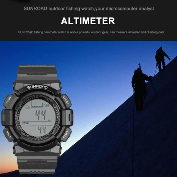 Zegarki SUNROAD dla mężczyzn Outdoor Fishing Watch Fishing Point rejestruje 3ATM wodoodporny wysokościomierz barometr męski zegarek Reloj Hombre