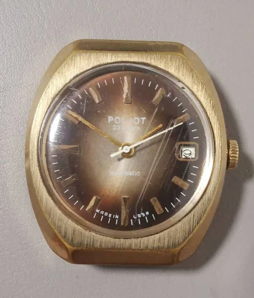 Poljot Automatic Watch 23 Jewels Zsrr Zegarek Męski Zegarek Na Rękę