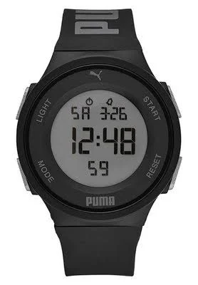 PUMA Reset 7 LCD Czarny Poliuretanowy Zegarek