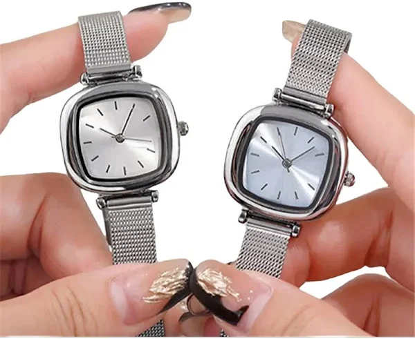 Retro damski zegarek kwarcowy na rękę nowy modny kwadratowy zegarek damski studencki prosty zegarek z paskiem netto Reloj Mujer Relogio Feminino