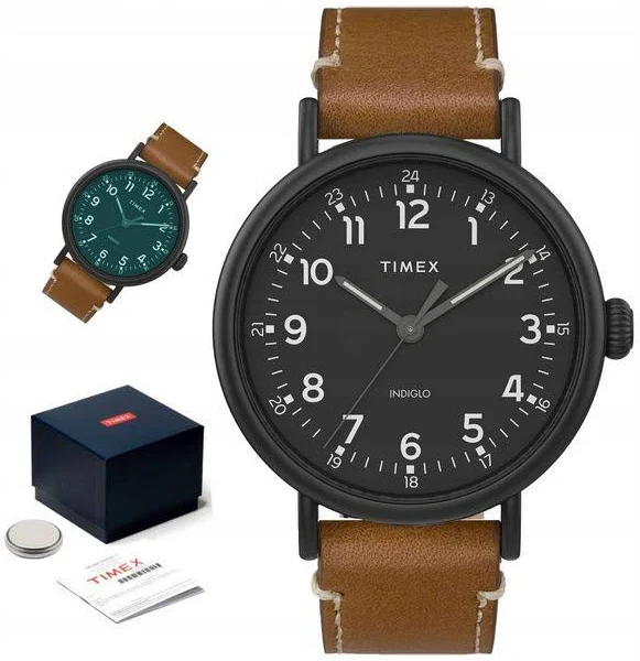 Zegarek Męski Timex Tw2t91000 Indiglo Stylowy Czarny Wodoszczelny