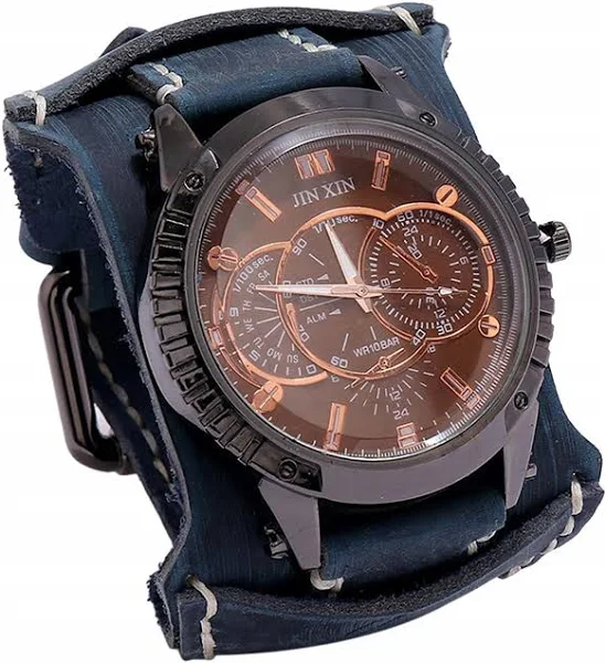 Męski zegarek na rękę z cyframi rzymskimi Pun